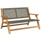 vidaXL Set di sedie e tavolo da giardino - 3 pezzi in legno massello di acacia grigio