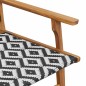 vidaXL Sedie da Giardino con Tavolo, Set di 3 Pezzi, Nero e Bianco, Legno Massello di Acacia
