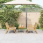 vidaXL Set di sedie da giardino con tavolo 3 pezzi Beige Legno Massello di Acacia vidaXL Set di sedie da giardino con tavolo 3 pezzi Beige Legno Massello di Acacia
