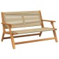 vidaXL Set di sedie da giardino con tavolo 3 pezzi Beige Legno Massello di Acacia vidaXL Set di sedie da giardino con tavolo 3 pezzi Beige Legno Massello di Acacia