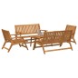 vidaXL Set di Sedie da Giardino con Tavolo, 5 Pezzi in Legno Massello di Acacia. vidaXL Set di Sedie da Giardino con Tavolo, 5 Pezzi in Legno Massello di Acacia.