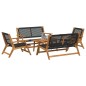 vidaXL Sedie da Giardino con Tavolo - Set da 5 Pezzi in Legno Massello di Acacia Nera vidaXL Sedie da Giardino con Tavolo - Set da 5 Pezzi in Legno Massello di Acacia Nera