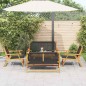 vidaXL Sedie da Giardino con Tavolo - Set da 5 Pezzi in Legno Massello di Acacia Nera vidaXL Sedie da Giardino con Tavolo - Set da 5 Pezzi in Legno Massello di Acacia Nera