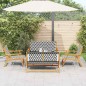 vidaXL Set di Sedie e Panchina da Giardino in Legno di Acacia Bianco e Nero da 5 Pezzi vidaXL Set di Sedie e Panchina da Giardino in Legno di Acacia Bianco e Nero da 5 Pezzi