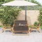 vidaXL Set di sedie da giardino con tavolo, 5 pezzi, Grigio, Legno massello di acacia vidaXL Set di sedie da giardino con tavolo, 5 pezzi, Grigio, Legno massello di acacia