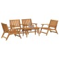 vidaXL Set di sedie da giardino e tavolo in legno massello di acacia vidaXL Set di sedie da giardino e tavolo in legno massello di acacia