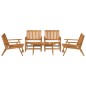 vidaXL Set di sedie da giardino e tavolo in legno massello di acacia vidaXL Set di sedie da giardino e tavolo in legno massello di acacia