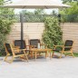 vidaXL Set di Sedie da Giardino - 5 Pezzi, Legno di Acacia Nero vidaXL Set di Sedie da Giardino - 5 Pezzi, Legno di Acacia Nero
