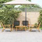 vidaXL Set di Sedie da Giardino - 5 Pezzi, Legno di Acacia Nero vidaXL Set di Sedie da Giardino - 5 Pezzi, Legno di Acacia Nero