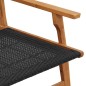 vidaXL Set di Sedie da Giardino - 5 Pezzi, Legno di Acacia Nero vidaXL Set di Sedie da Giardino - 5 Pezzi, Legno di Acacia Nero
