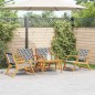 vidaXL Set di Sedie da Giardino con Tavolo - 5 Pezzi, Nero e Bianco, Legno Massello di Acacia vidaXL Set di Sedie da Giardino con Tavolo - 5 Pezzi, Nero e Bianco, Legno Massello di Acacia