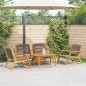 vidaXL Sedie da Giardino con Tavolo - Set da 5 in Legno massello di Acacia Grigia vidaXL Sedie da Giardino con Tavolo - Set da 5 in Legno massello di Acacia Grigia
