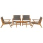vidaXL Sedie da Giardino con Tavolo - Set da 5 in Legno massello di Acacia Grigia vidaXL Sedie da Giardino con Tavolo - Set da 5 in Legno massello di Acacia Grigia