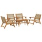 vidaXL Set da Giardino da 5 Pezzi: Sedie in Legno di Acacia Beige & Tavolo vidaXL Set da Giardino da 5 Pezzi: Sedie in Legno di Acacia Beige & Tavolo