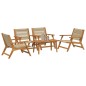 vidaXL Set da Giardino da 5 Pezzi: Sedie in Legno di Acacia Beige & Tavolo vidaXL Set da Giardino da 5 Pezzi: Sedie in Legno di Acacia Beige & Tavolo