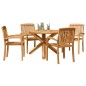 vidaXL Set da Pranzo per Giardino 3 pcs Marrone 109 x 109 x 74 cm vidaXL Set da Pranzo per Giardino 3 pcs Marrone 109 x 109 x 74 cm