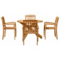 vidaXL Set da Pranzo per Giardino 3 pcs Marrone 109 x 109 x 74 cm vidaXL Set da Pranzo per Giardino 3 pcs Marrone 109 x 109 x 74 cm