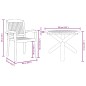 vidaXL Set da Pranzo per Giardino 3 pcs Marrone 109 x 109 x 74 cm vidaXL Set da Pranzo per Giardino 3 pcs Marrone 109 x 109 x 74 cm