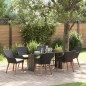 vidaXL Set da pranzo da giardino 7 pezzi, nero in rattan sintetico vidaXL Set da pranzo da giardino 7 pezzi, nero in rattan sintetico