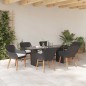 vidaXL Set da pranzo da giardino 7 pezzi, nero in rattan sintetico vidaXL Set da pranzo da giardino 7 pezzi, nero in rattan sintetico