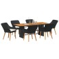 vidaXL Set da pranzo da giardino 7 pezzi in polyrattan nero vidaXL Set da pranzo da giardino 7 pezzi in polyrattan nero