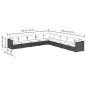Set Divani da Giardino 9 pz con Cuscini in Polyrattan Marrone Set Divani da Giardino 9 pz con Cuscini in Polyrattan Marrone