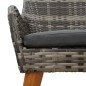 vidaXL Set da Pranzo da Giardino 7 Pezzi in Rattan Sintetico Grigio vidaXL Set da Pranzo da Giardino 7 Pezzi in Rattan Sintetico Grigio