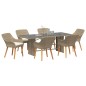 vidaXL Set Pranzo Giardino 7 Pezzi Beige vidaXL Set Pranzo Giardino 7 Pezzi Beige