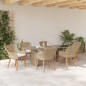 vidaXL Set Pranzo Giardino 7 Pezzi Beige vidaXL Set Pranzo Giardino 7 Pezzi Beige