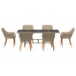 vidaXL Set Pranzo Giardino 7 Pezzi Beige vidaXL Set Pranzo Giardino 7 Pezzi Beige