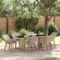vidaXL Set da pranzo per esterni 7 pcs Grigio chiaro 190 x 80 x 74 cm vidaXL Set da pranzo per esterni 7 pcs Grigio chiaro 190 x 80 x 74 cm