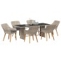 vidaXL Set da pranzo per esterni 7 pcs Grigio chiaro 190 x 80 x 74 cm vidaXL Set da pranzo per esterni 7 pcs Grigio chiaro 190 x 80 x 74 cm