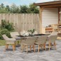 vidaXL Set da pranzo 9 pcs Grigio chiaro 190 x 80 x 74 cm vidaXL Set da pranzo 9 pcs Grigio chiaro 190 x 80 x 74 cm