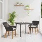 vidaXL Set da pranzo da giardino 3 pezzi in rattan nero vidaXL Set da pranzo da giardino 3 pezzi in rattan nero