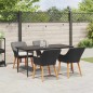 vidaXL Set da Pranzo da Giardino in Polyrattan Nero vidaXL Set da Pranzo da Giardino in Polyrattan Nero