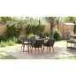 vidaXL Set da Pranzo da Giardino in Polyrattan Nero vidaXL Set da Pranzo da Giardino in Polyrattan Nero