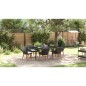 vidaXL Set da pranzo per il giardino 7 pezzi nero in poly rattan vidaXL Set da pranzo per il giardino 7 pezzi nero in poly rattan