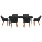 vidaXL Set da pranzo per il giardino 7 pezzi nero in poly rattan vidaXL Set da pranzo per il giardino 7 pezzi nero in poly rattan
