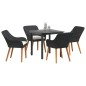vidaXL Set da pranzo da giardino 5 pezzi in rattan nero vidaXL Set da pranzo da giardino 5 pezzi in rattan nero