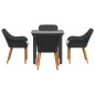 vidaXL Set da pranzo da giardino 5 pezzi in rattan nero vidaXL Set da pranzo da giardino 5 pezzi in rattan nero