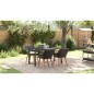 vidaXL Set da pranzo da giardino da 5 pezzi in rattan sintetico nero vidaXL Set da pranzo da giardino da 5 pezzi in rattan sintetico nero