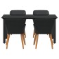 vidaXL Set da pranzo da giardino da 5 pezzi in rattan sintetico nero vidaXL Set da pranzo da giardino da 5 pezzi in rattan sintetico nero