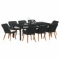vidaXL Set da Pranzo da Giardino 9 Pezzi in Rattan Sintetico Nero vidaXL Set da Pranzo da Giardino 9 Pezzi in Rattan Sintetico Nero
