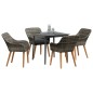 vidaXL Set da pranzo da giardino in polyrattan grigio vidaXL Set da pranzo da giardino in polyrattan grigio