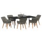 vidaXL Set da Pranzo da Giardino 7 Pezzi Grigio in Rattan Sintetico vidaXL Set da Pranzo da Giardino 7 Pezzi Grigio in Rattan Sintetico