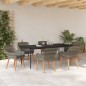 vidaXL Set da Pranzo da Giardino 7 Pezzi Grigio in Rattan Sintetico vidaXL Set da Pranzo da Giardino 7 Pezzi Grigio in Rattan Sintetico