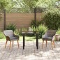 vidaXL Set da Pranzo da Giardino 3 Pezzi Grigio in Rattan Sintetico vidaXL Set da Pranzo da Giardino 3 Pezzi Grigio in Rattan Sintetico