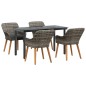 vidaXL Set da pranzo da giardino 5 pezzi Grigio in polirattan vidaXL Set da pranzo da giardino 5 pezzi Grigio in polirattan