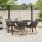 vidaXL Set da Pranzo da Giardino 5 Pezzi Grigio in Polyrattan vidaXL Set da Pranzo da Giardino 5 Pezzi Grigio in Polyrattan