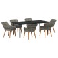 vidaXL Set da Pranzo da Giardino 7 Pezzi Grigio in Polyrattan vidaXL Set da Pranzo da Giardino 7 Pezzi Grigio in Polyrattan